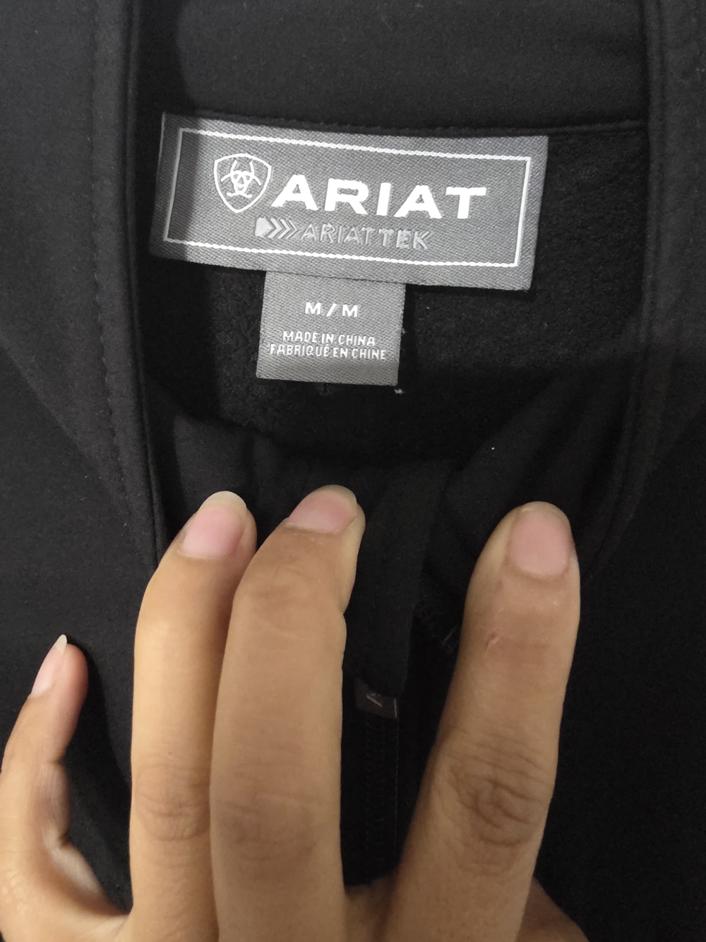 Ariat Black Softshell Zip Jacket - Picture 4 of 5